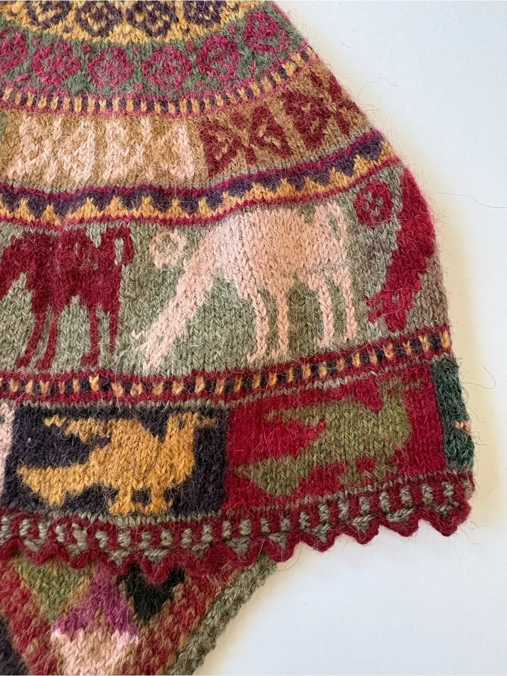 Textiles Del Cusco Alpaca Natural Dyes Handmade Bird Ear Flap Hat Peru Kids Warm